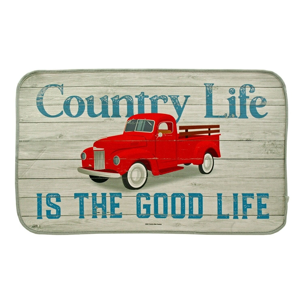 Country Life Is The Good Life 29.63" x 18.13" Welcome Mat Home & Garden:Rugs & Carpets:Door Mats & Floor Mats Style Your Walls